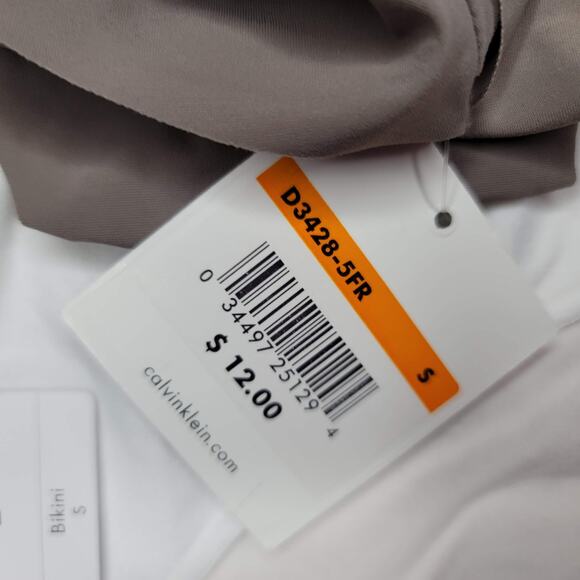 Calvin Klein 2 Pk Invisibles French Roast White NEW Thong Underwear Panty Small - Picture 5 of 5